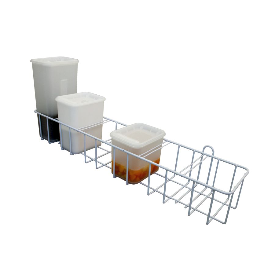Artikelbild Wandaufhänger für Vorratsdosen - weiß beschichtet, passend für Dosen 2l., 3l., 5l.