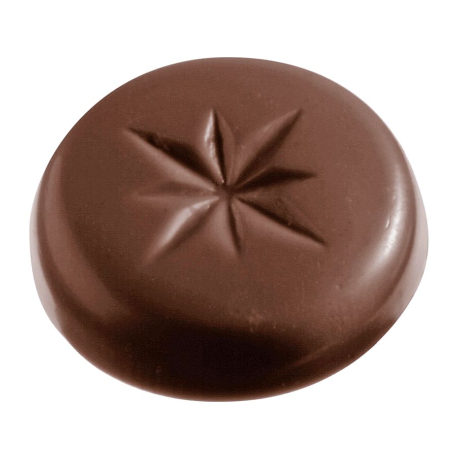 Schokoladen Form - Keks rund mit Stern
