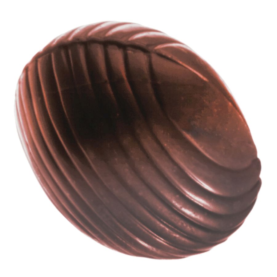 Schokoladen Form - Ei gestreift oval, Doppelform