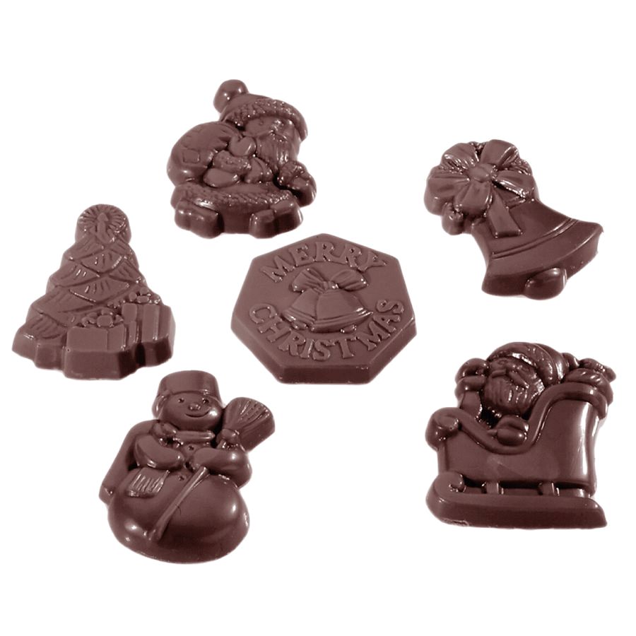 Schokoladen Form - Weihnachtsfiguren 6 Figuren