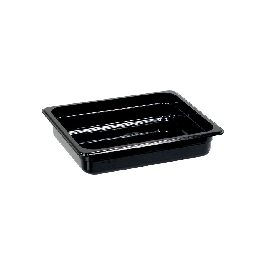 Gastronormbehälter aus Polycarbonat - schwarz - GN 1/2 65mm 