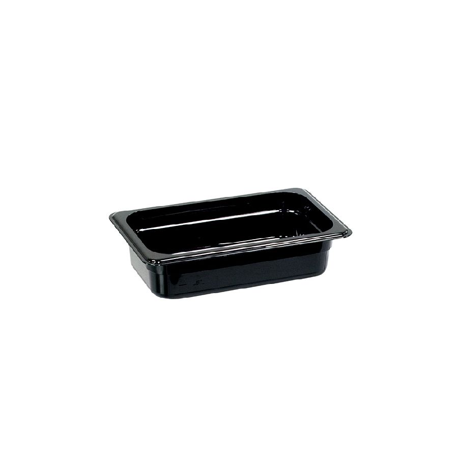 Gastronormbehälter aus Polycarbonat - schwarz - GN 1/4 65mm 