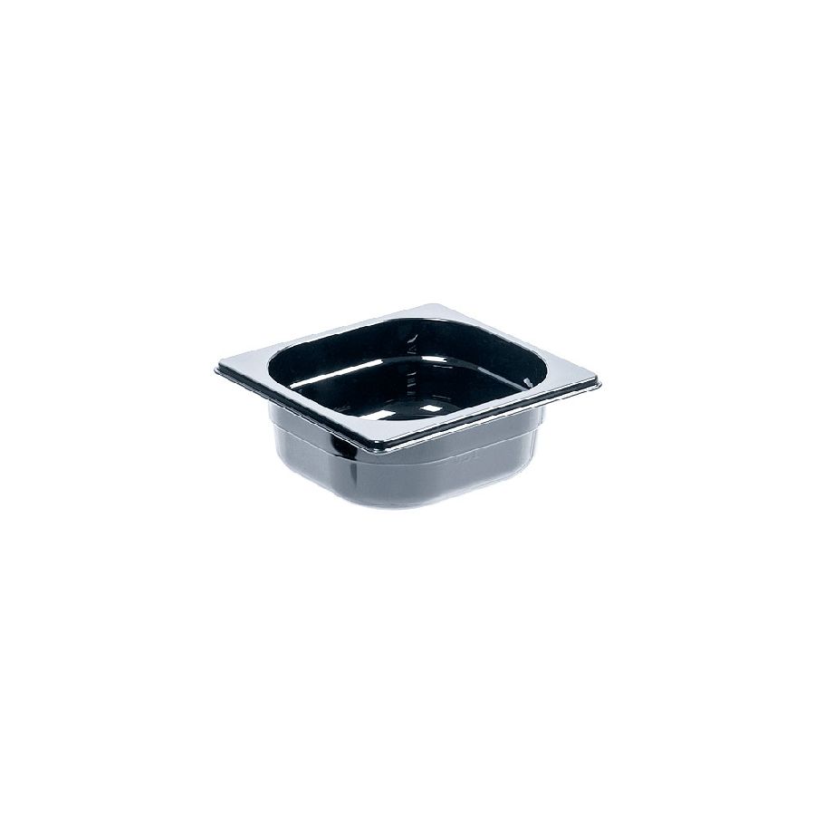 Gastronormbehälter aus Polycarbonat Premium - schwarz - GN 1/6 65mm 