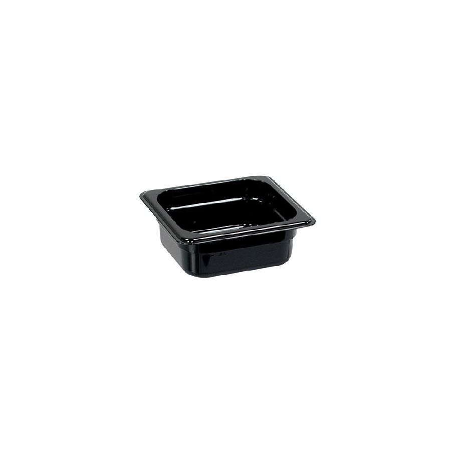 Gastronormbehälter aus Polycarbonat - schwarz - GN 1/6 65mm 