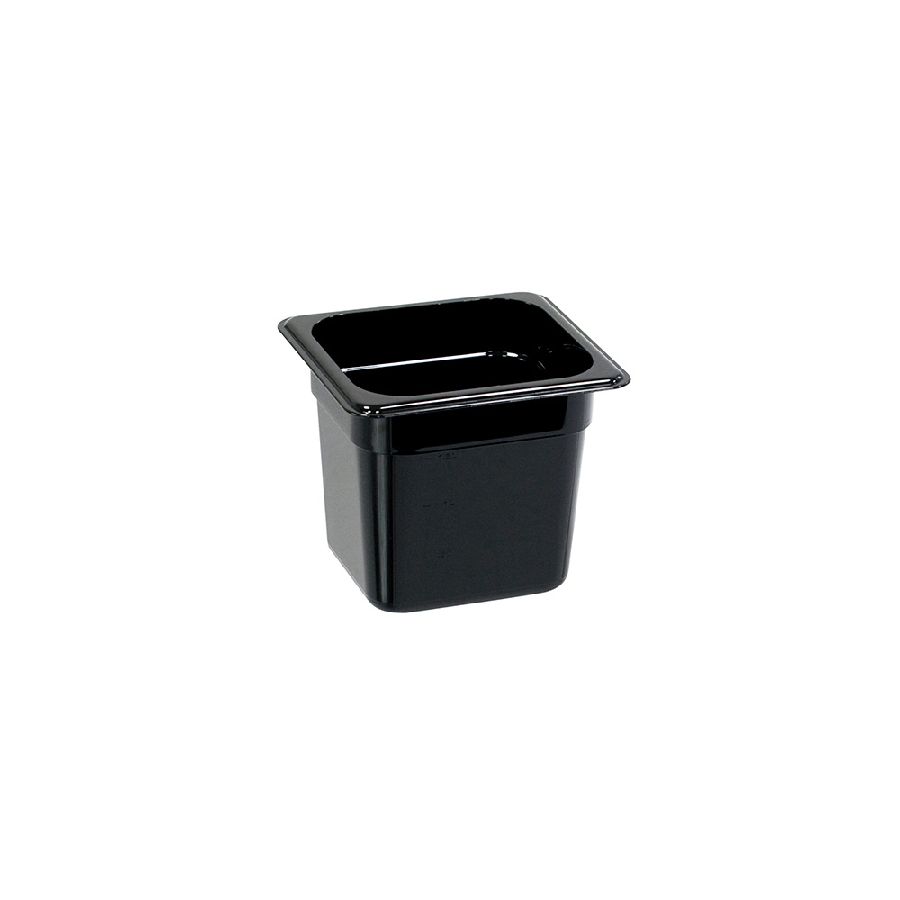 Gastronormbehälter aus Polycarbonat - schwarz - GN 1/6 150mm 