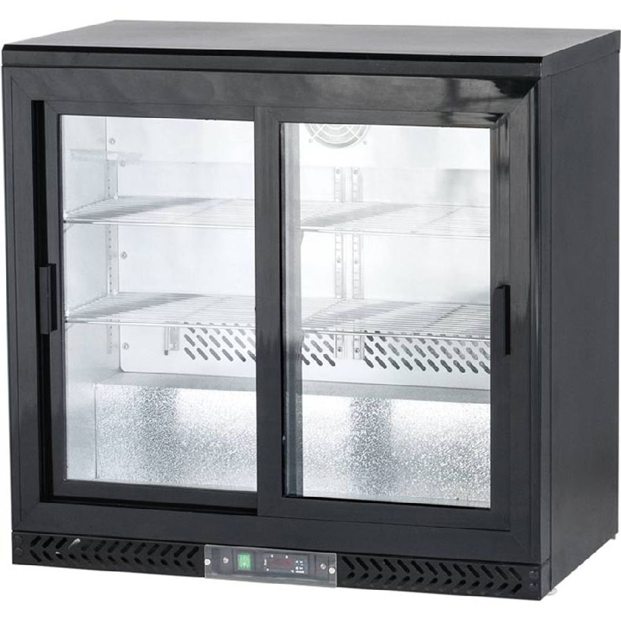 Backbar - Kühlschrank mit 2 Glas-Schiebetüren - 202 Liter