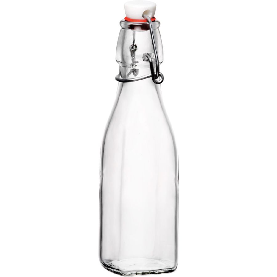 Kleine Glasflasche mit Bügelverschluss 0,25 Liter