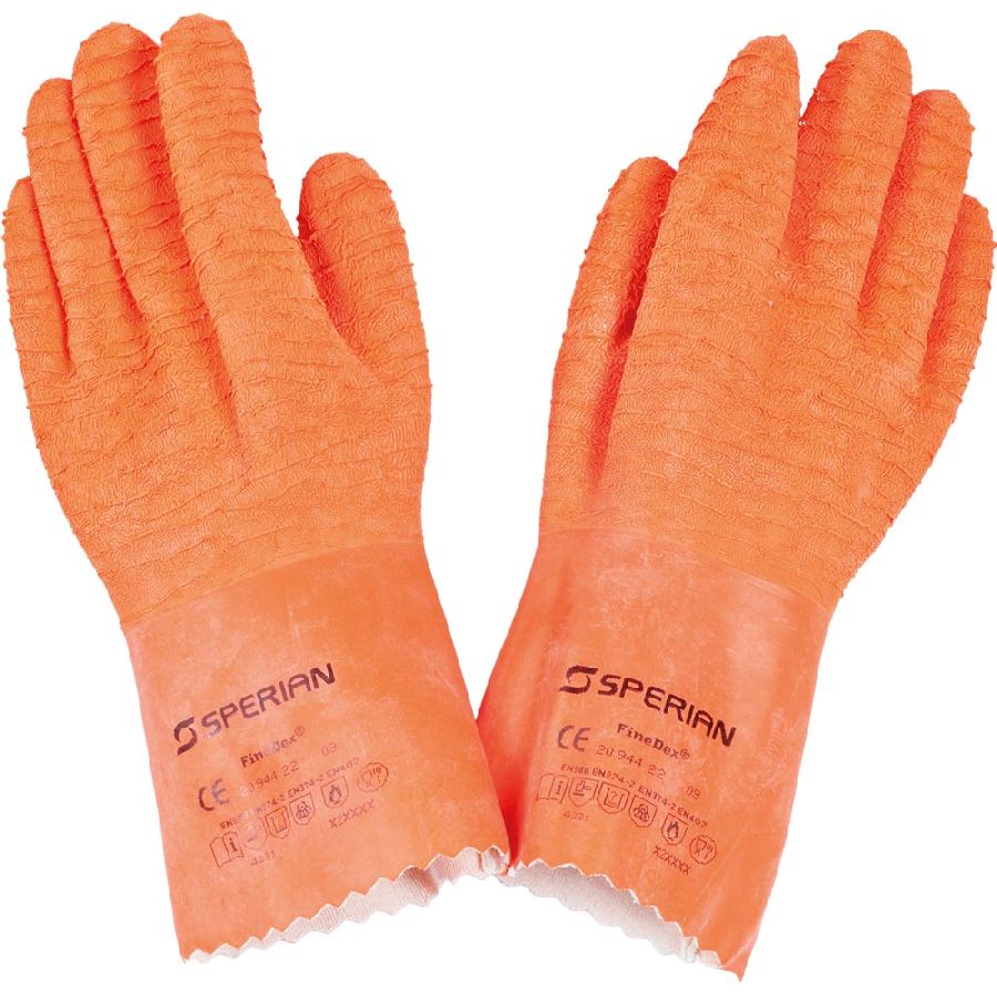 Wiederverwendbare Latex-Handschuhe für Nahrungsmittelindustrie und Hygiene - L 30 cm