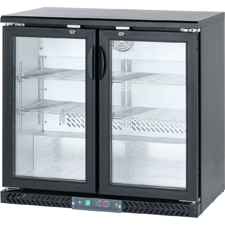 Backbar - Kühlschrank mit 2 Glastüren - 230 Liter