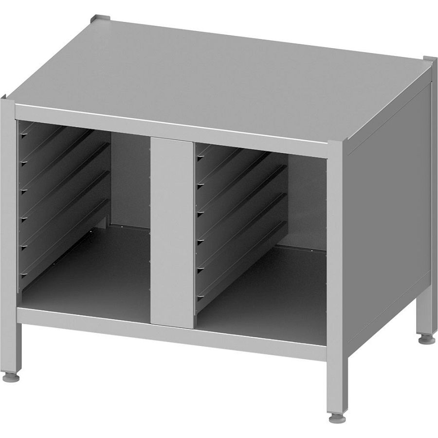 Kombidämper Untergestell, dreiseitig geschlossen, mit GN-Einschüben 862x637x699 mm (BxTxH)