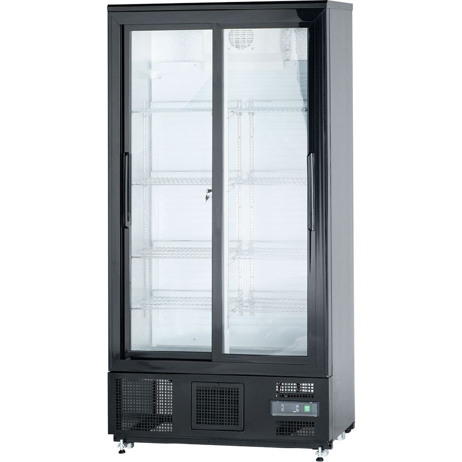 Bar-Display Kühlschrank mit 2 Glas-Schiebetüren - 490 Liter