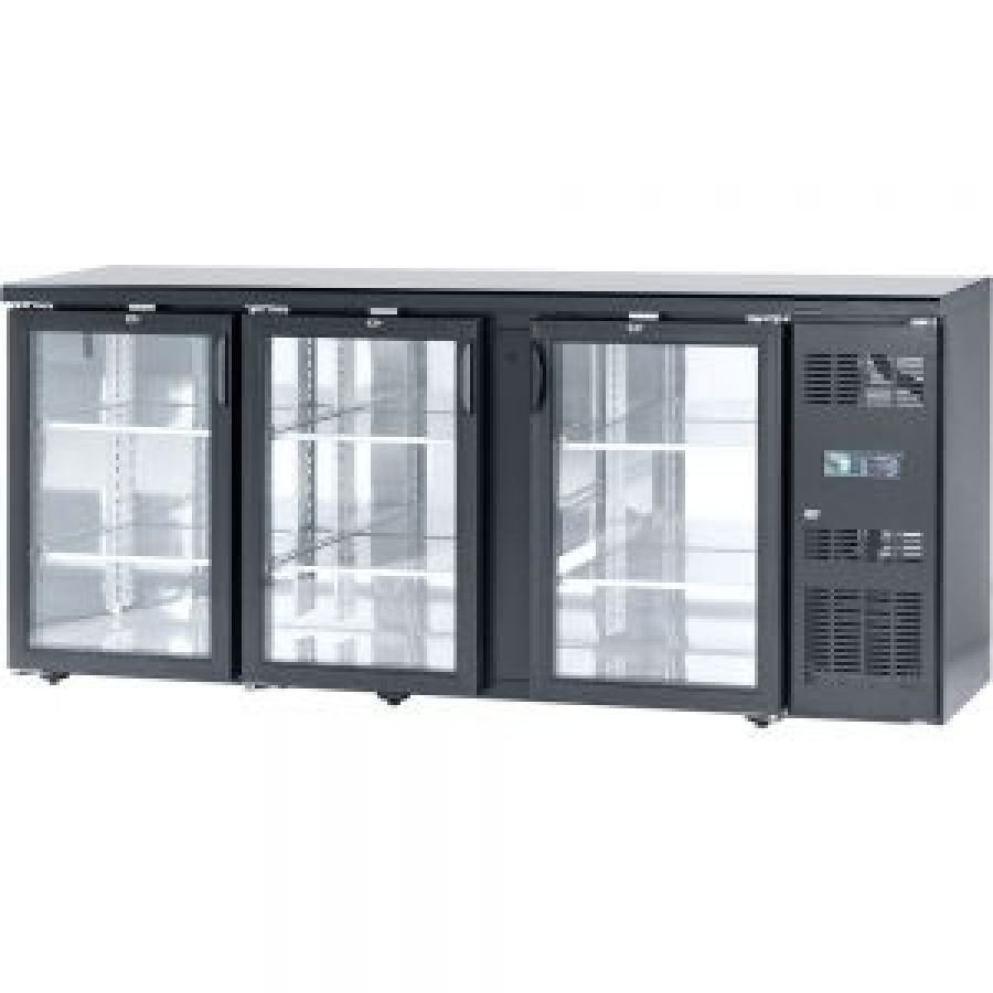 Backbar - Kühlschrank mit 3 Glastüren - 386 Liter