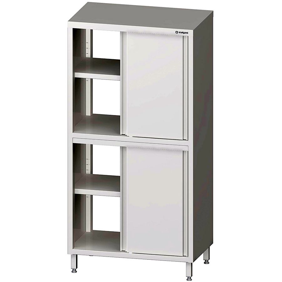 Durchreiche-Hochschrank mit Schiebetüren, 1000x700x2000 mm, 2 Schrankräume