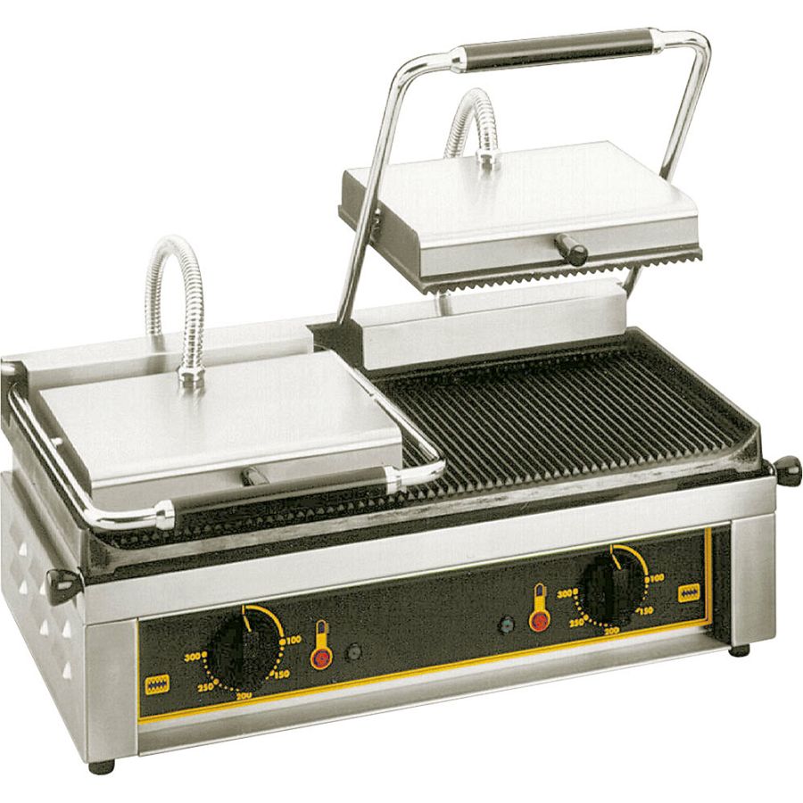 Kontaktgrill doppelt, 600x385x220 mm (BxTxH), 2x 2 kW