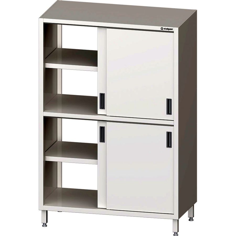 Durchreiche-Hochschrank mit Schiebetüren, mit 1 höhenverstellbarem Einlegeboden, 800x600x1800mm