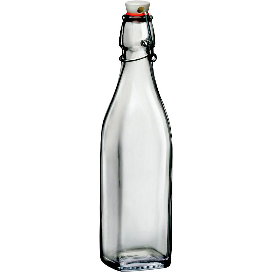 Glasflasche mit Bügelverschluss 0,5 Liter - 12 Stück