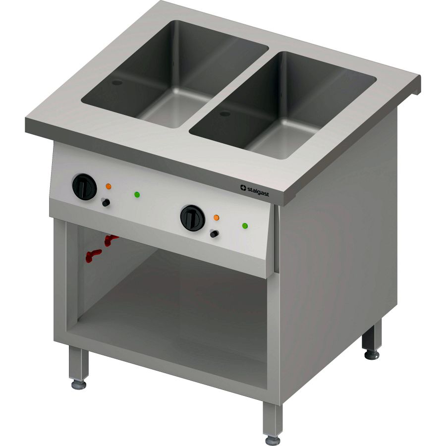 Bain-Marie-Station Free Flow 2x GN1/1-Becken, 799x750x880mm GA Standard G1