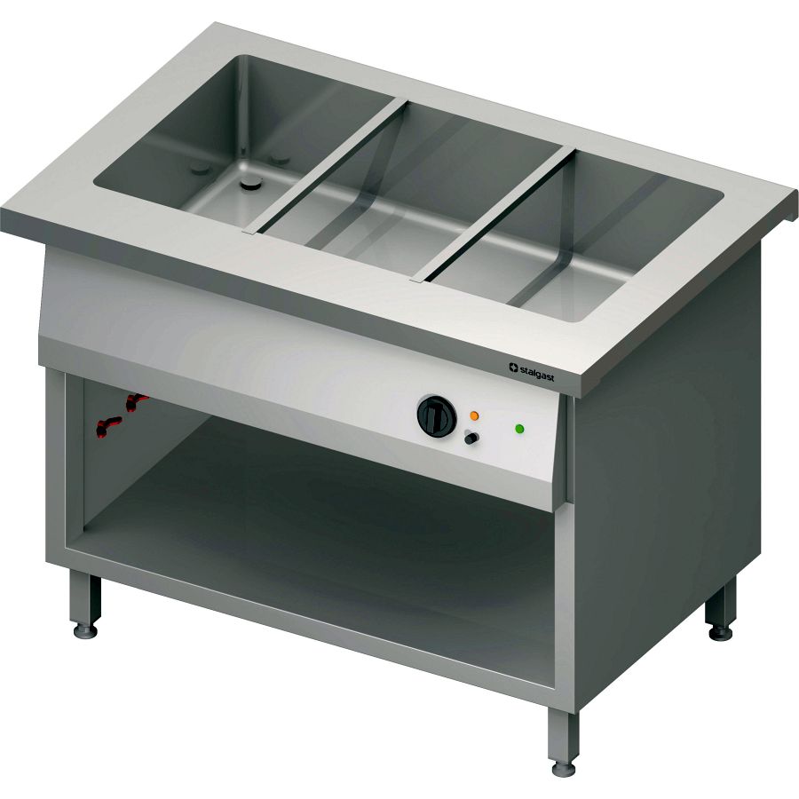 Bain-Marie-Station Free Flow, ein Becken 3x GN1/1, 1132x750x880mm GA Standard G1