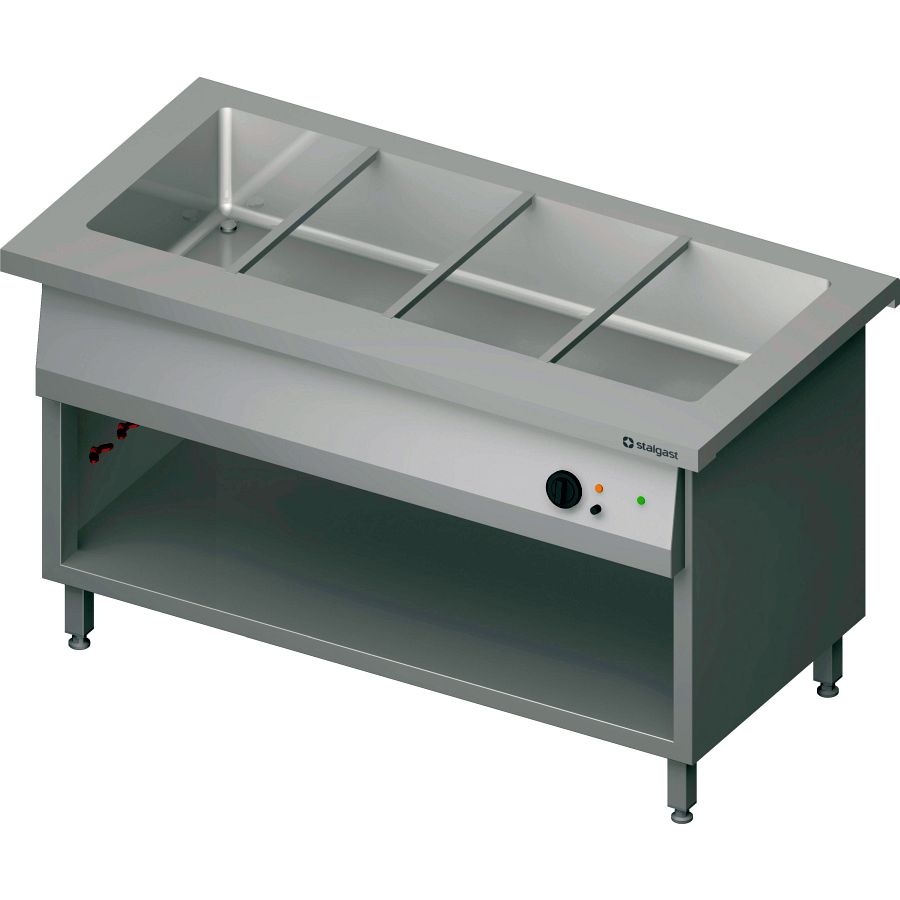 Bain-Marie-Station Free Flow, ein Becken 4x GN1/1, 1465x750x880mm GA Standard G1