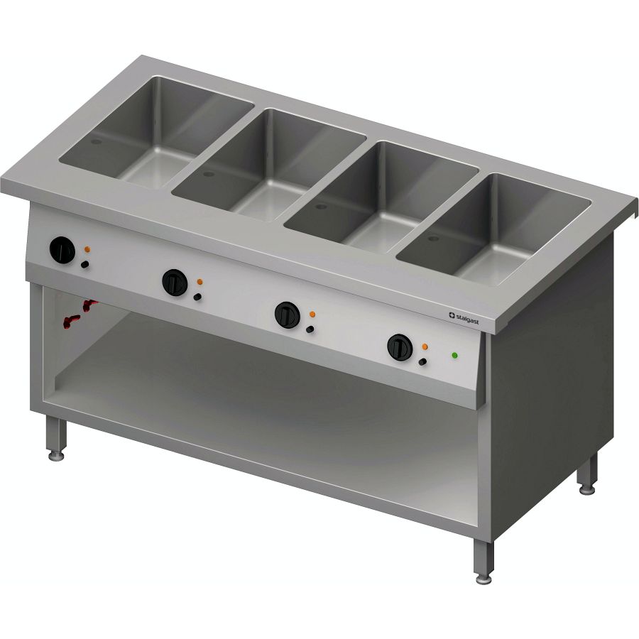 Bain-Marie-Station Free Flow 4x GN1/1-Becken, 1465x750x880mm GA Standard G1