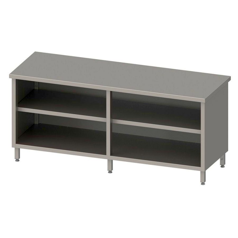 Arbeitsschrank offen mit Grund-und Zwischenboden 2000x600x850 mm, ohne AK, verschweißt