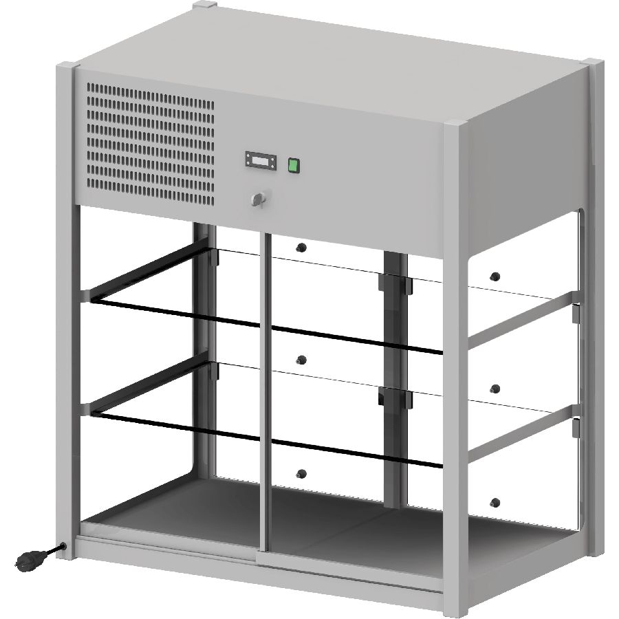 Kühlaufsatzvitrine Free Flow mit Entnahmeklappen - 1435x600x1150mm 