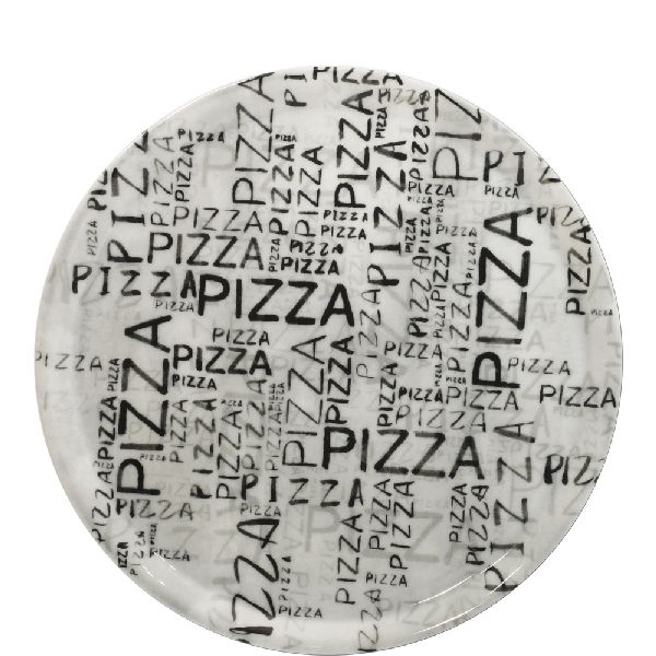 Napoli White & Black Pizzateller 33cm - 6 Stück