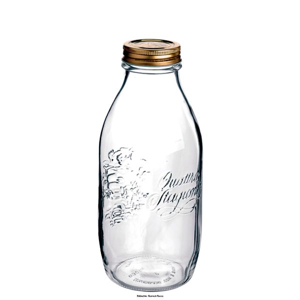 Detailbild: Quattro Stagioni Flasche 100cl mit Deckel - 12 Stück Ansicht 2