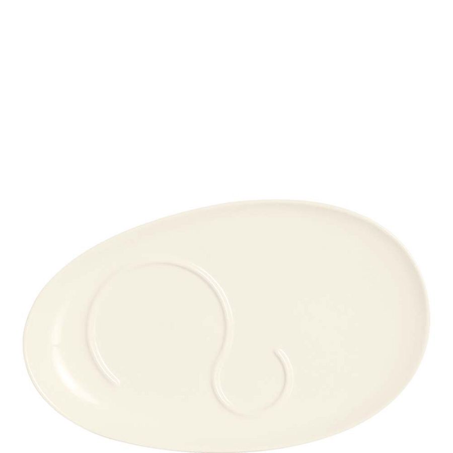 Fjords Cream Untertasse oval 27,5x17,2cm - 24 Stück