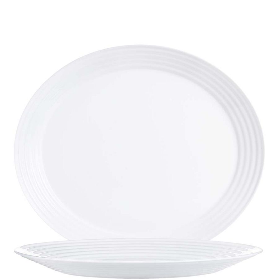 Harena White Platte oval 33cm - 12 Stück