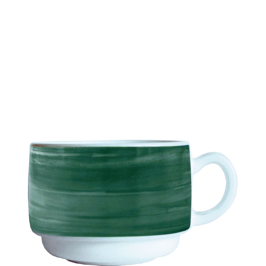 Artikelbild Brush Dark Green Obertasse stapelbar 19cl - 48 Stück