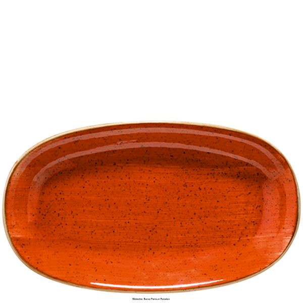 Detailbild: Aura Terracotta Gourmet Platte oval 34x19cm - 6 Stück Ansicht 2