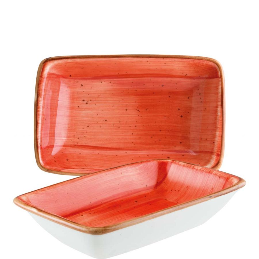 Aura Terracotta Moove Rechteckschale 16x9cm - 12 Stück