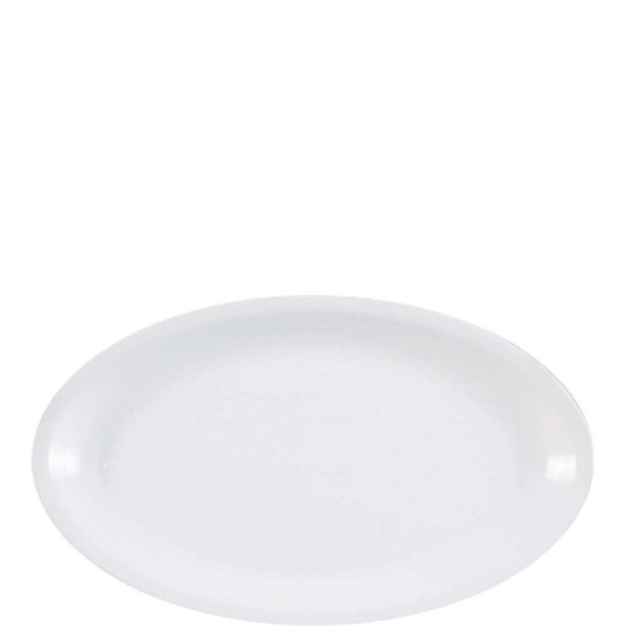 Milano White Platte oval 24cm - 6 Stück