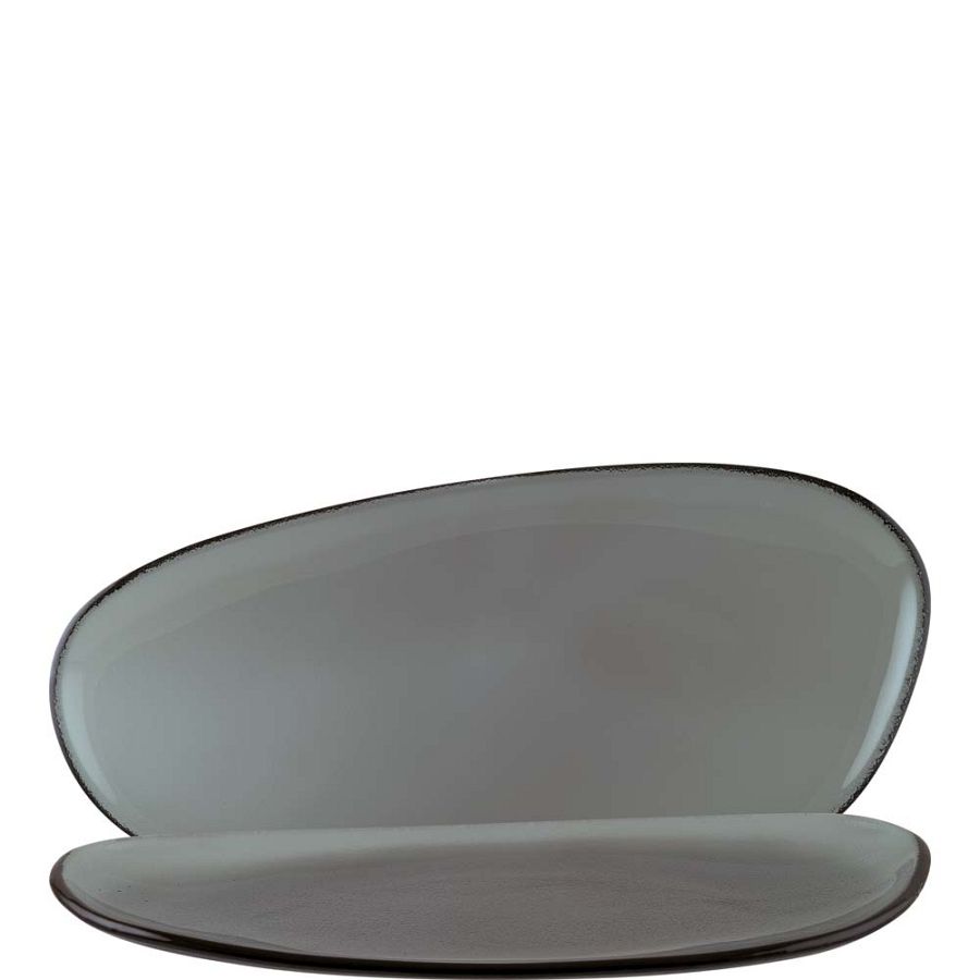 Vago Glass Platte oval 29cm - 12 Stück